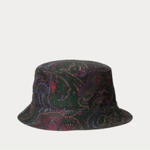 NWT Polo Ralph Lauren Paisley Packable Bucket Hat - Paisley Print